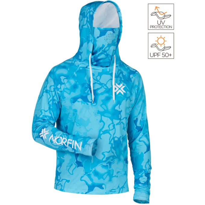 Джемпер NORFIN SUN PRO WAVES HOODIE BLUE р.XXL 132405-XXL